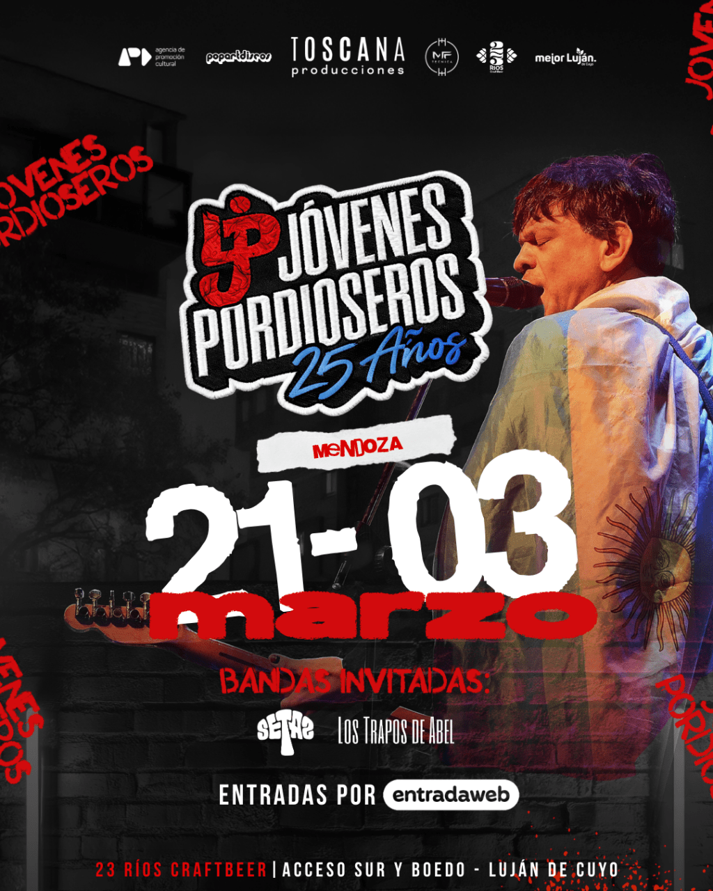 Jóvenes Pordioseros festeja su historia en Mendoza con un show especial