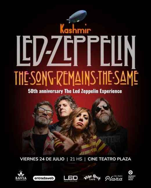 Kashmir celebra sus 15 años con un homenaje épico a Led Zeppelin en el Teatro&nbsp;Plaza