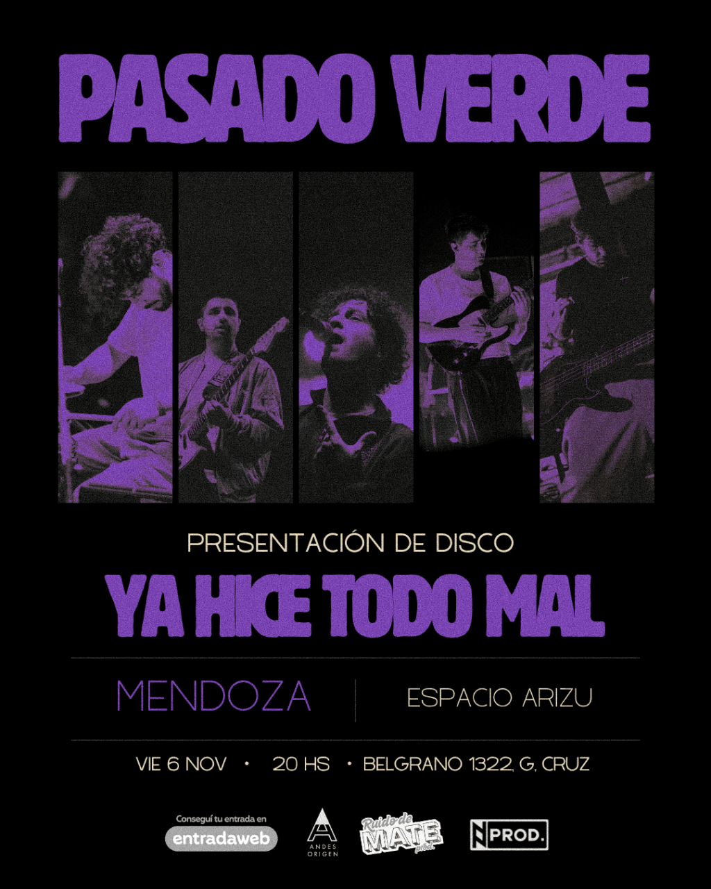 Pasado Verde presenta en Arizu su nuevo disco “Ya hice todo&nbsp;mal”