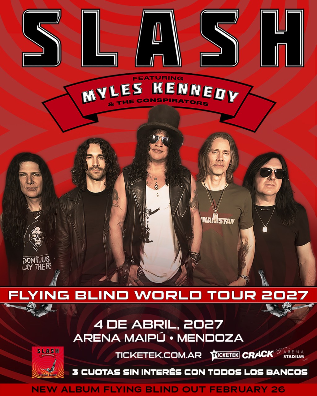 Locura total: Slash vuelve a Mendoza con Myles Kennedy & The&nbsp;Conspirators